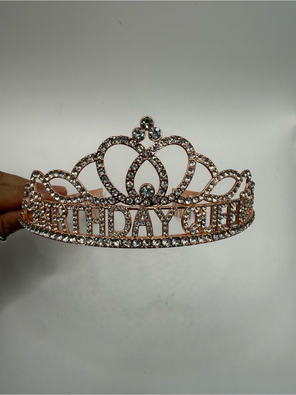 Birthday Queen Rose Gold Crystal Tiara
